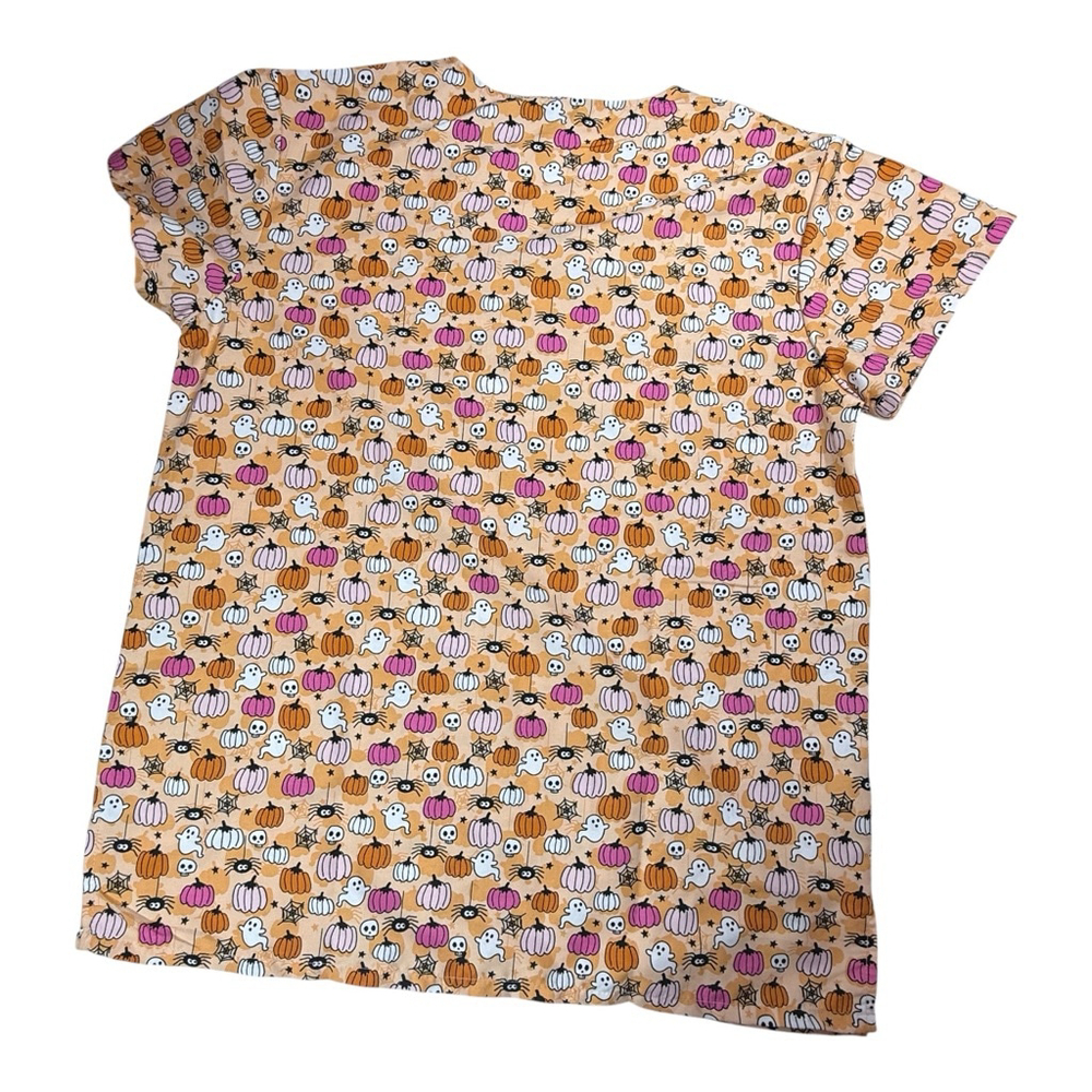 Cassandra O Halloween Scrub Top Size M